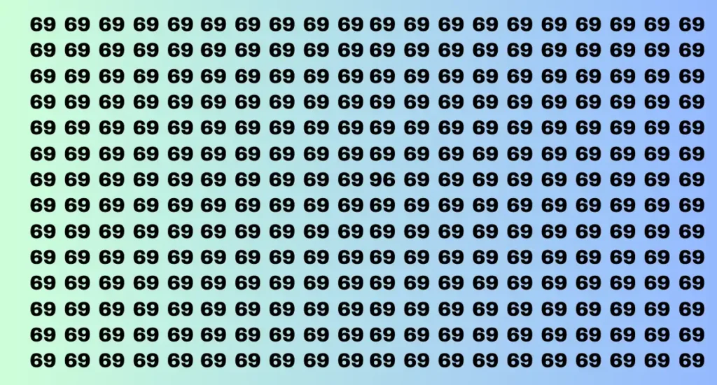 Optical Illusion : Can You Spot the Number 96 Hidden Among 69s in Just 5 Seconds?