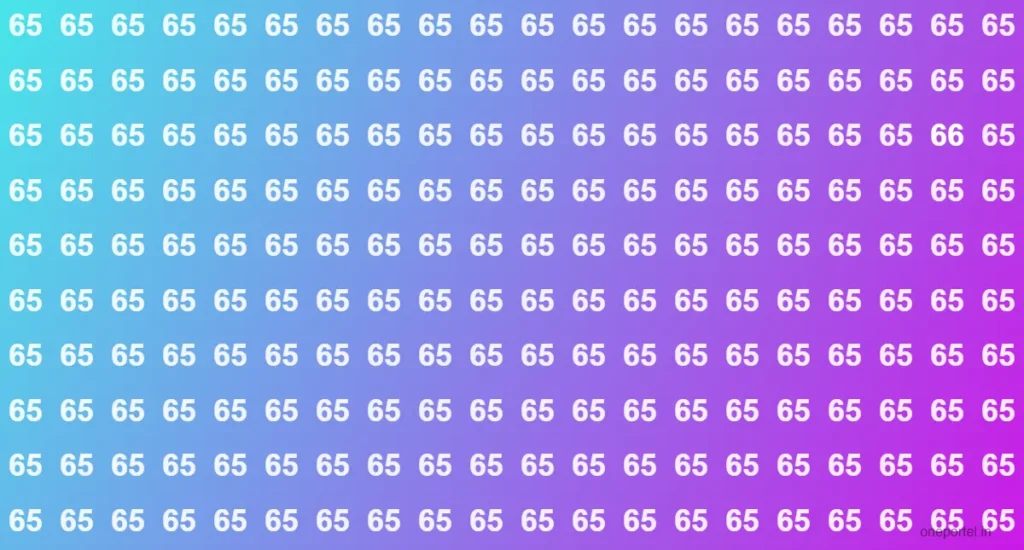 Optical Illusion Challenge: Can You Spot 66 Among 65 in 5 Seconds