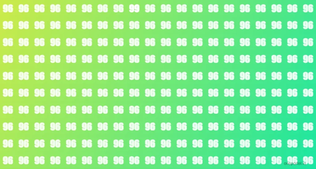 Optical Illusion Challenge: Can You Find 99 Hidden Among 96 in 7 Seconds