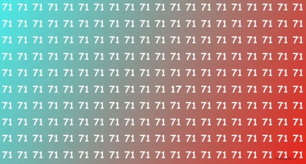 Spot 17 Among 71 Optical Illusion