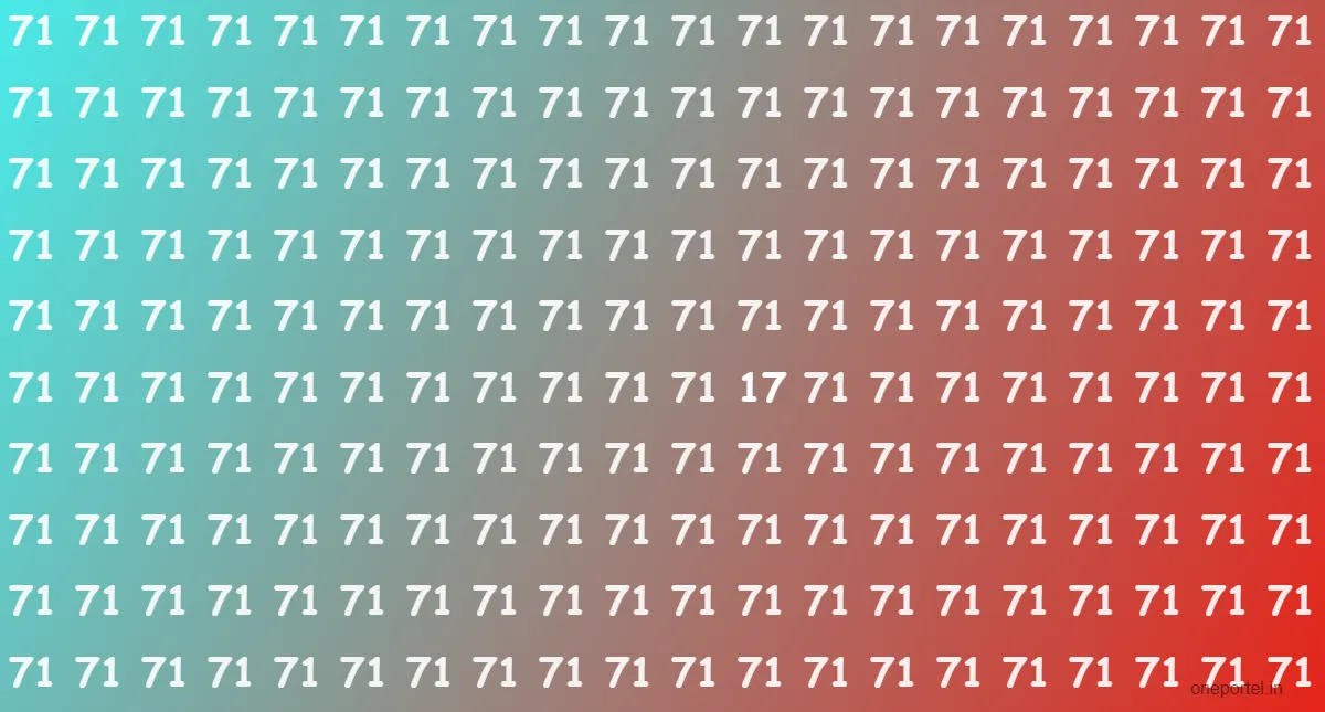 Spot 17 Among 71 Optical Illusion